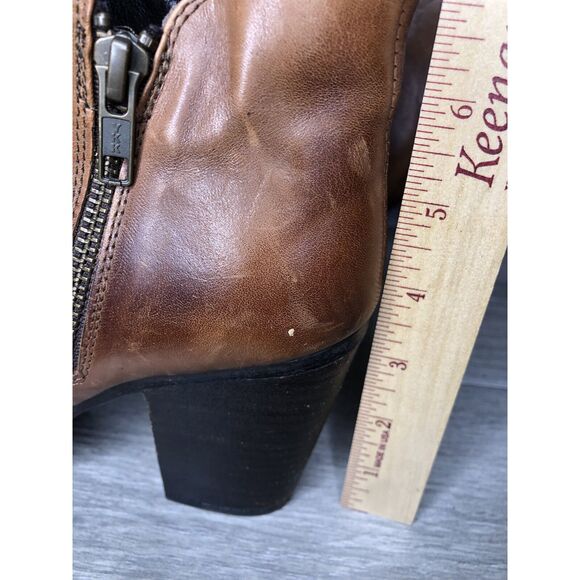 Krbonell Brown Ankle Double Sided Zipper Heeled Booties Boots Women Sz 9M US/40 - Picture 13 of 16